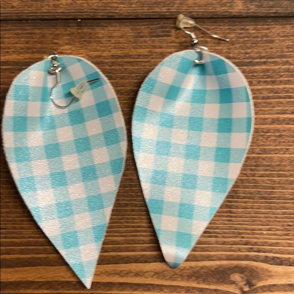 Faux leather earrings